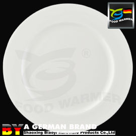 LD Bone Simple Dining Porcelain Dinnerware Pure White Color Flat Surface Slightly Sloping Edges