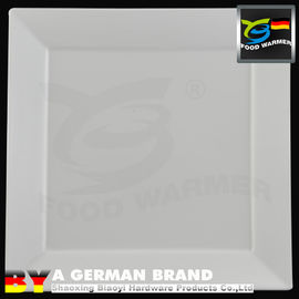 Oven Safe 11" Square High Temperature White Porcelain Square Rim Plate